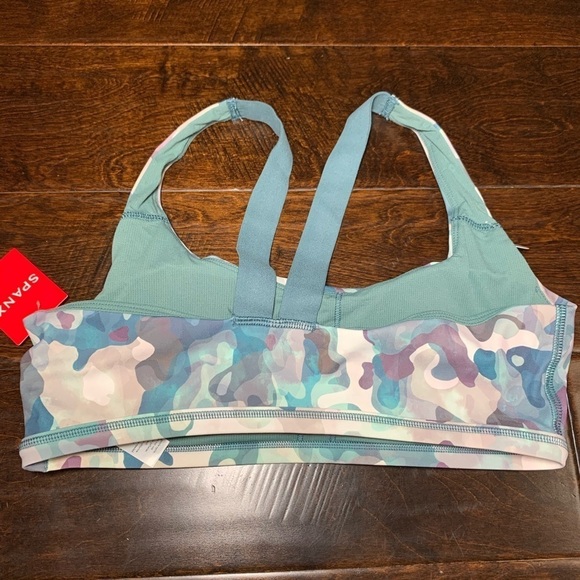 SPANX Printed Low Impact Sports Bra Painted Blue Camo small‎ - Picture 5 of 8